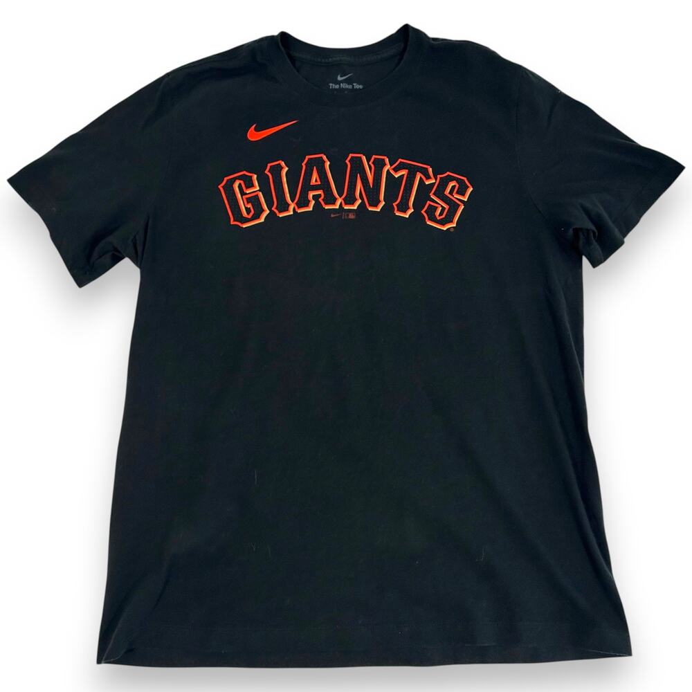 San Francisco Giants Mens L Nike Tee Rafael Devers 16 Black 100% Cotton